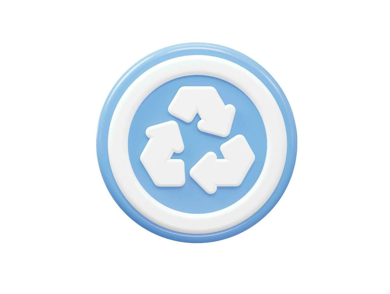 Recycle icon vector illustration transparent