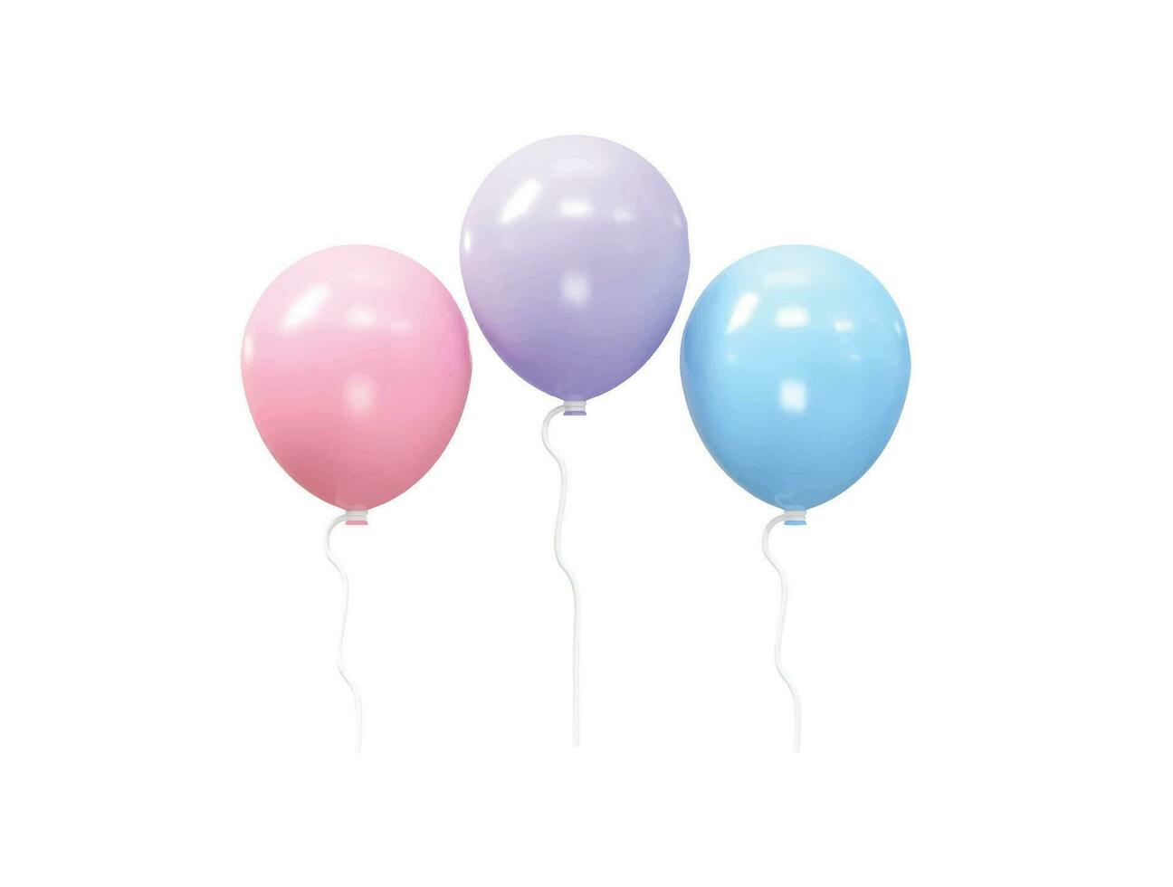 Balloon 3d rendering vector element
