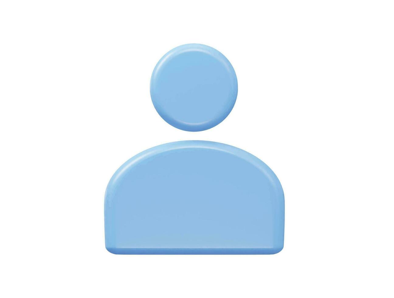 Person icon 3d illustration vector rendering