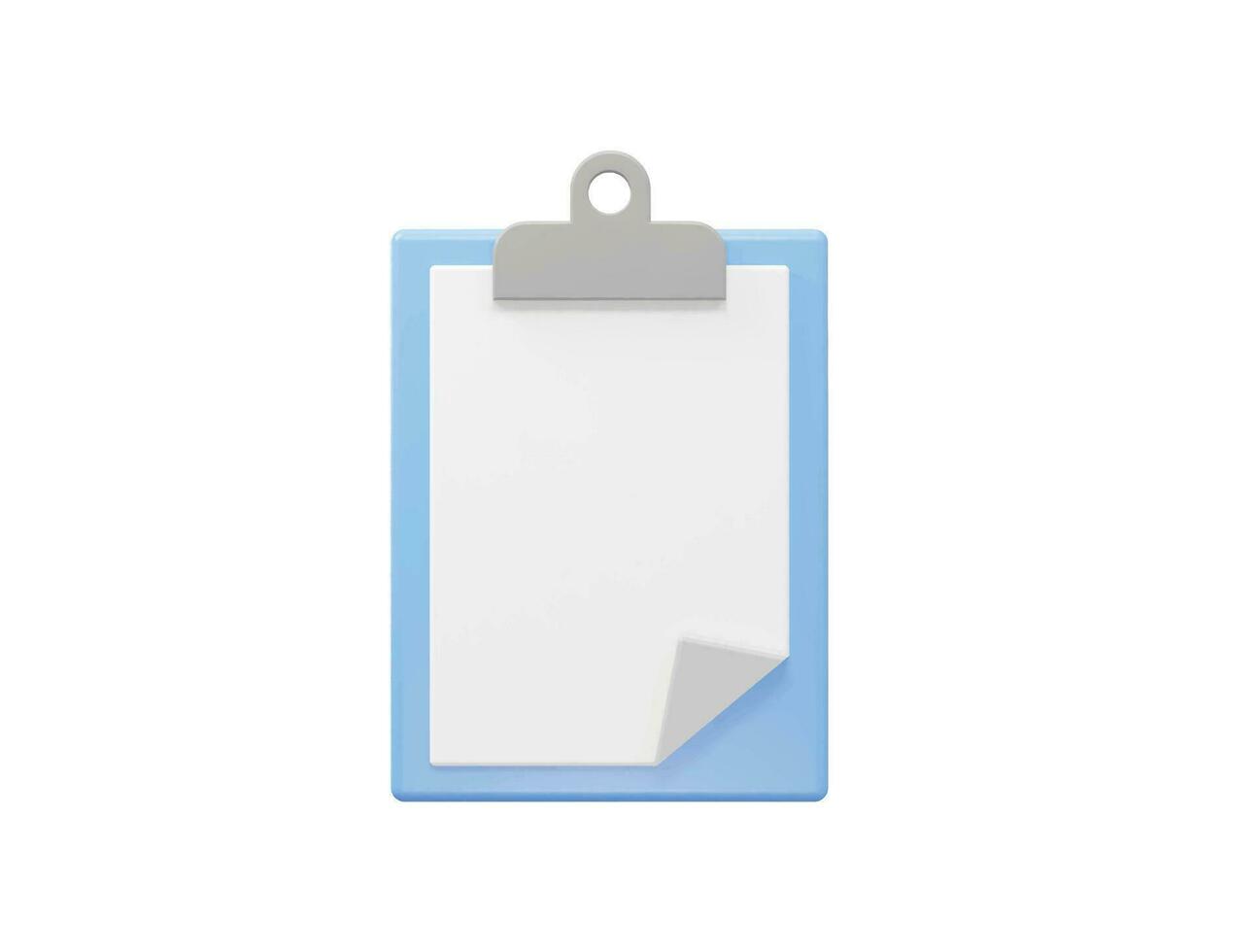 Clipboard icon 3d rendering vector illustration