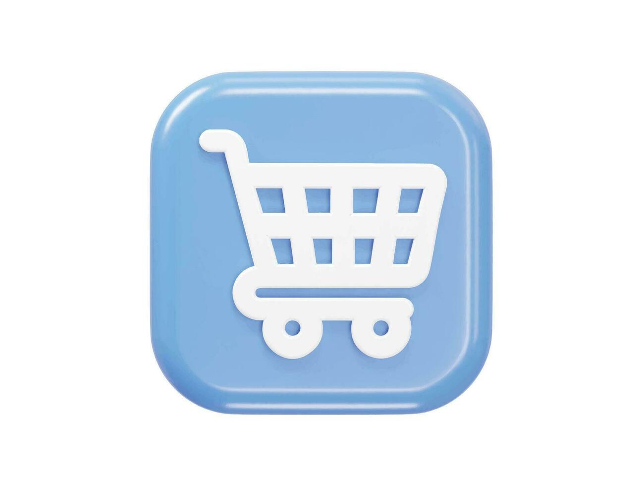 Shopping icon 3d rendering vector illustration transparent
