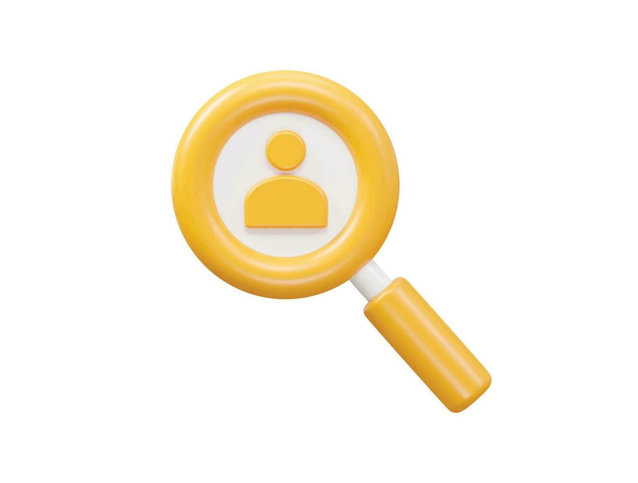 Job search icon 3d rendering illustration element vector