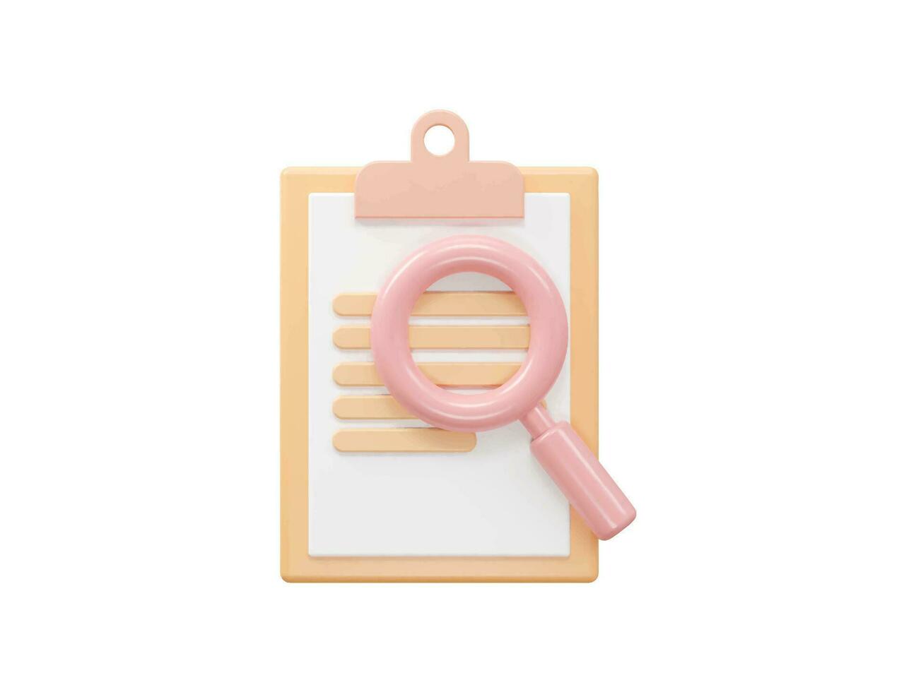 Clipboard icon 3d rendering vector illustration