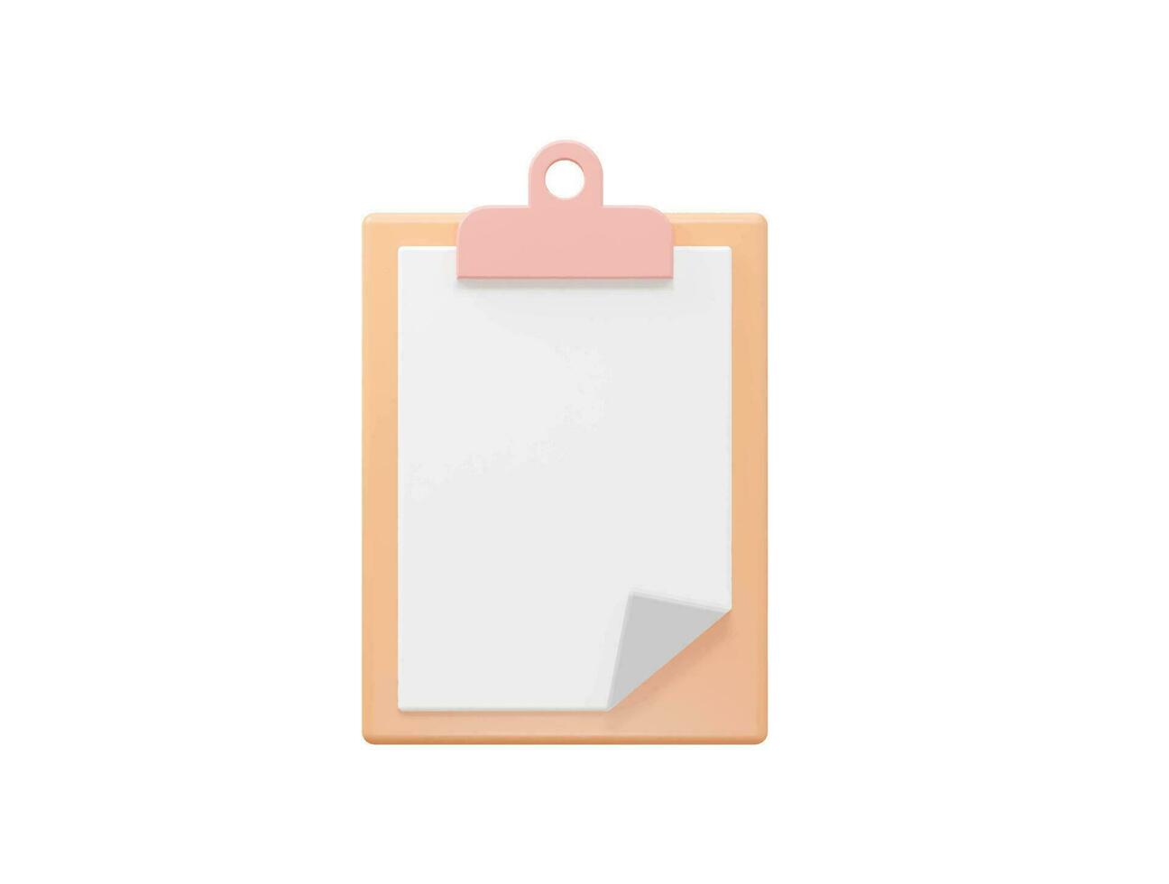 Clipboard icon 3d rendering vector illustration