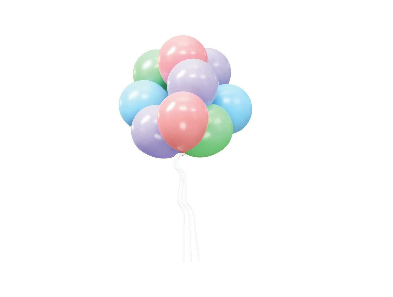 Balloon 3d rendering vector element