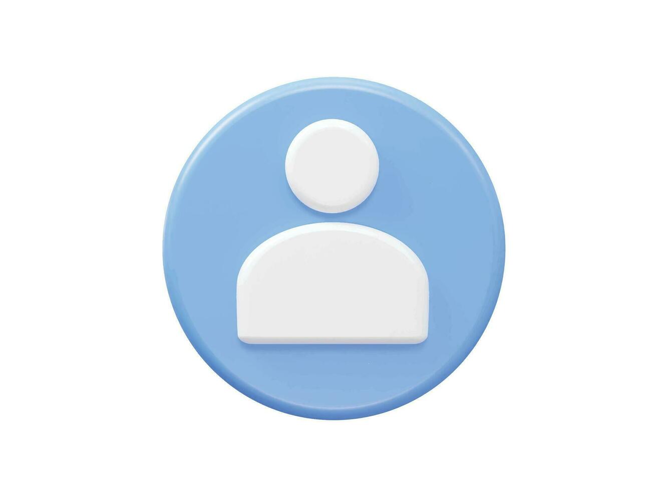 Person icon 3d illustration vector rendering