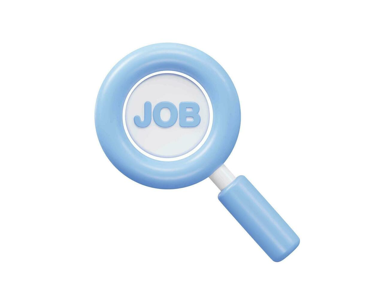 Job search icon 3d rendering illustration element vector