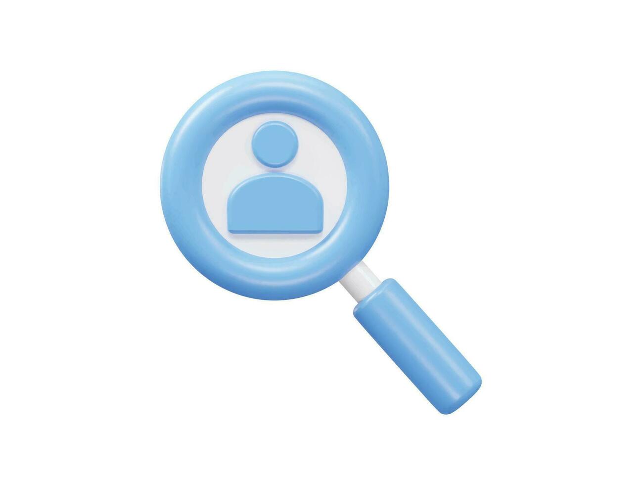 Job search icon 3d rendering illustration element vector