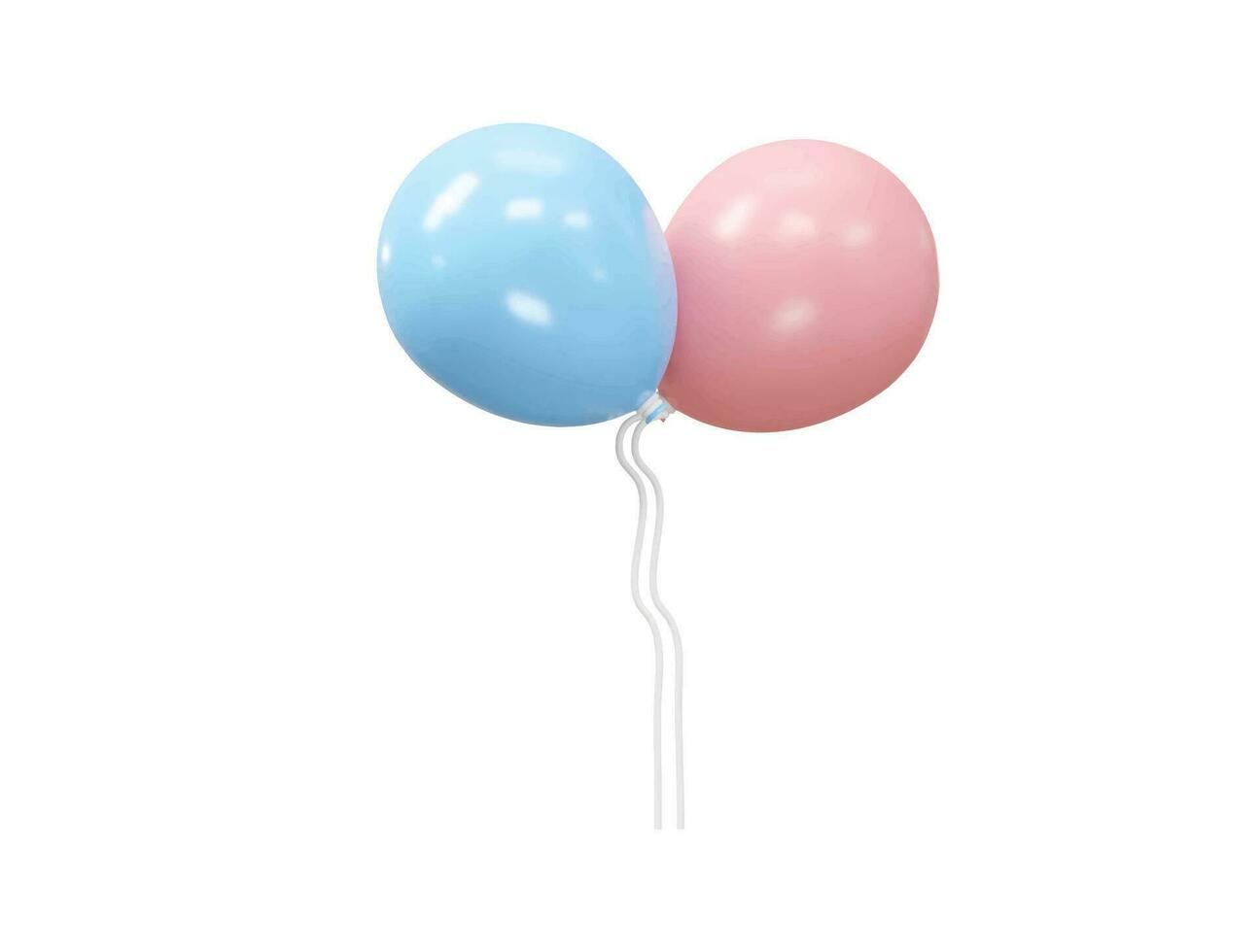 Balloon 3d rendering vector element