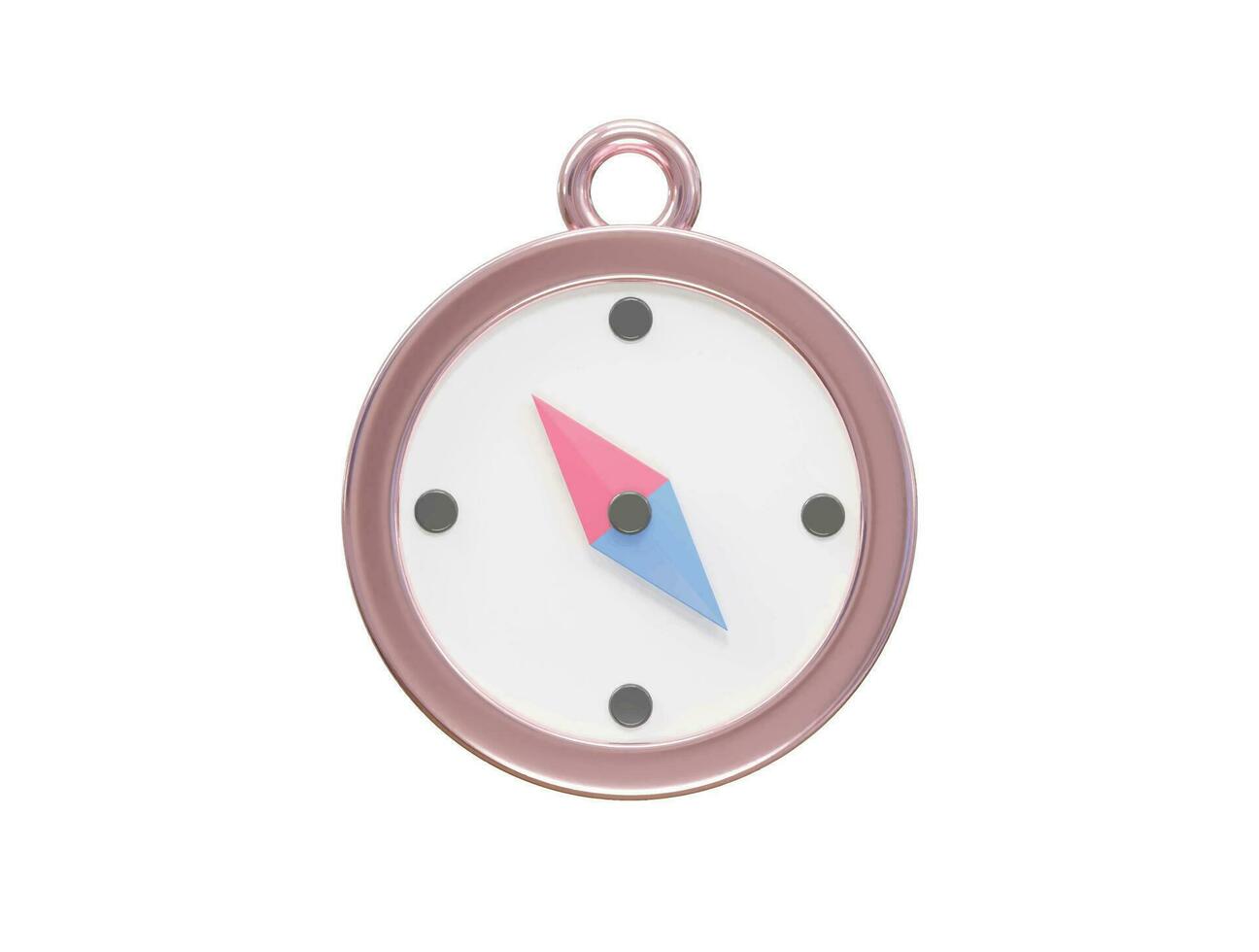 Compass icon vector 3d rendering transparent