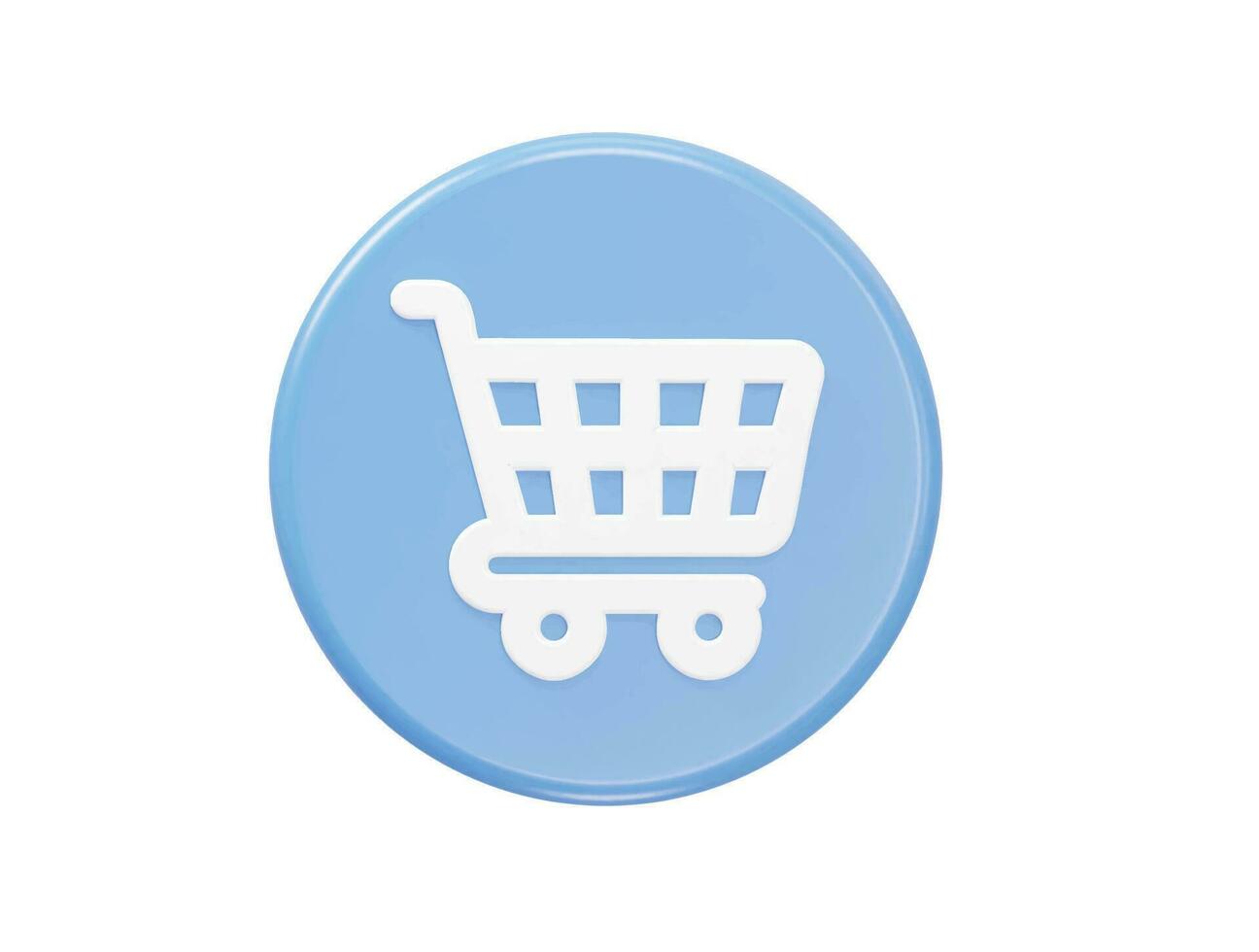 Shopping icon 3d rendering vector illustration transparent