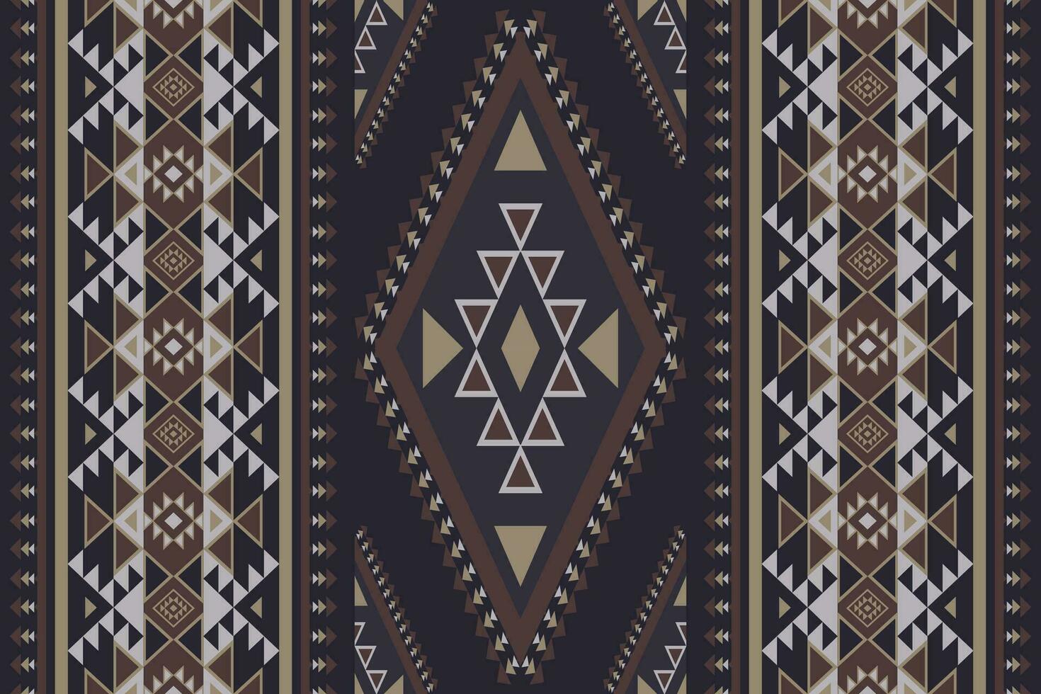 Southwest Navajo geometric stripes pattern. Ethnic southwest geometric shape seamless pattern. Ethnic Navajo geometric pattern use for textile border, carpet, area rug, runner decorative, etc. vector