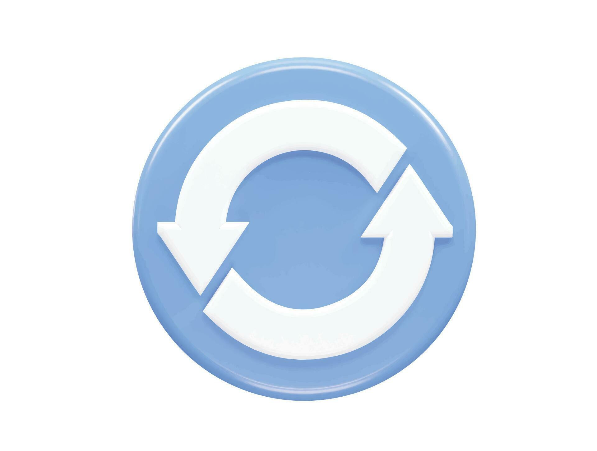 Refresh icon 3d rendering vector element 26967205 Vector Art at Vecteezy