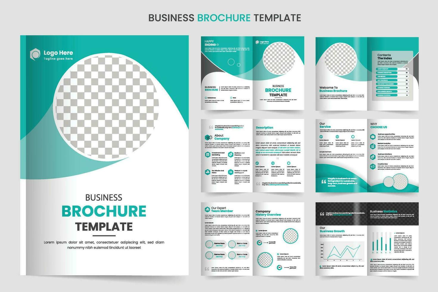 Brochure template layout design and corporate minimal multipage brochure template design vector