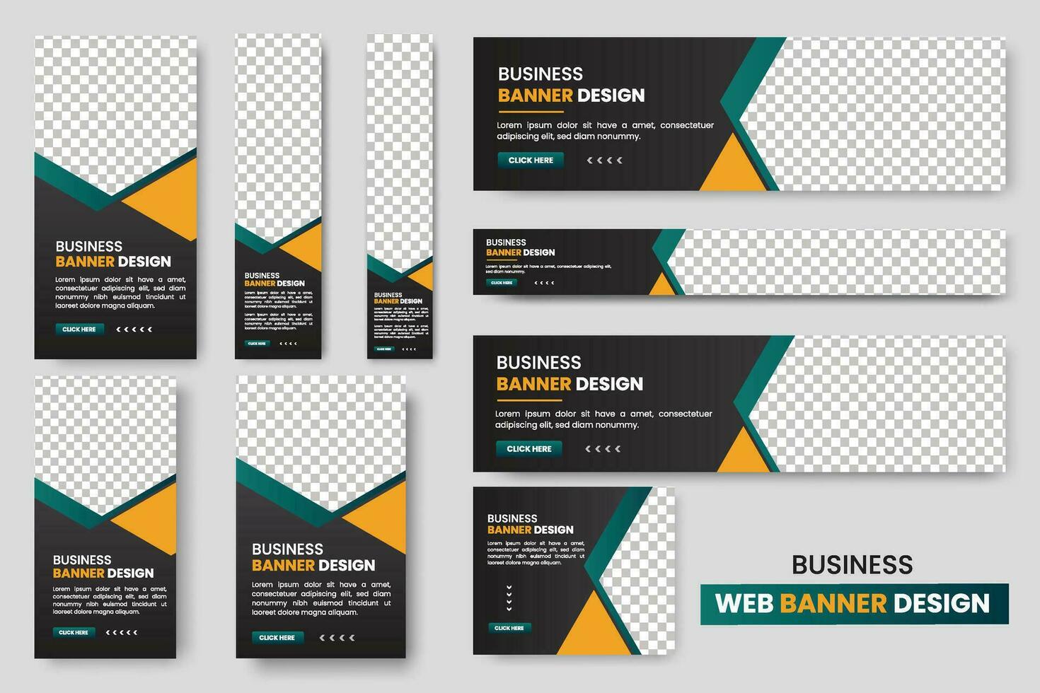 Web banner template Set, Horizontal header web banner, cover header background for website design,Abstract banner design web template Set, Horizontal header web banner. vector