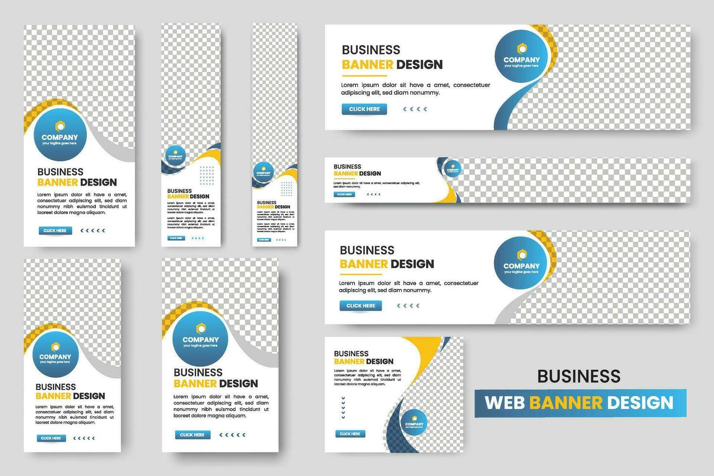 Web banner template Set, Horizontal header web banner, cover header background for website design,Abstract banner design web template Set, Horizontal header web banner. vector