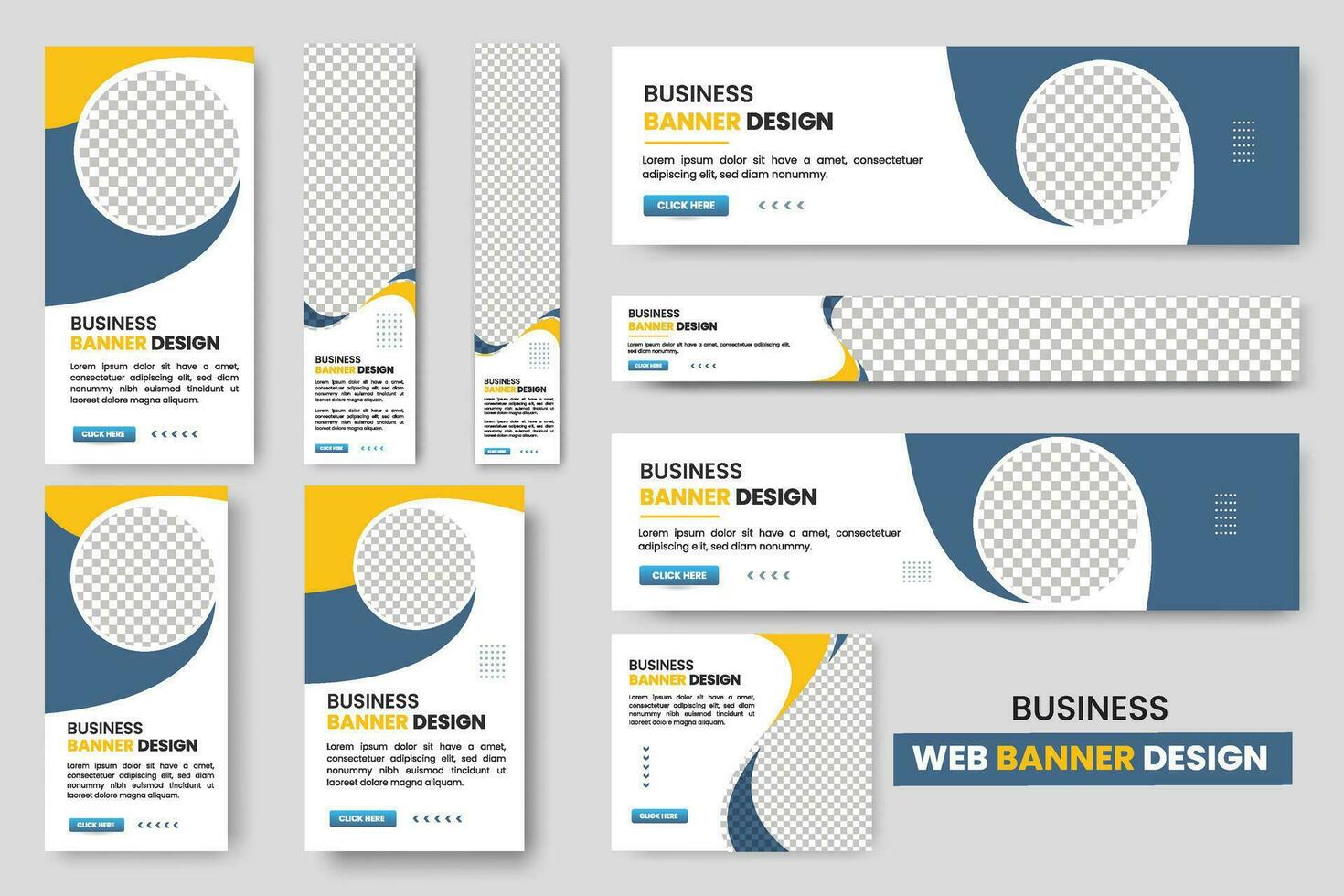 Web banner template Set, Horizontal header web banner, cover header background for website design,Abstract banner design web template Set, Horizontal header web banner. vector