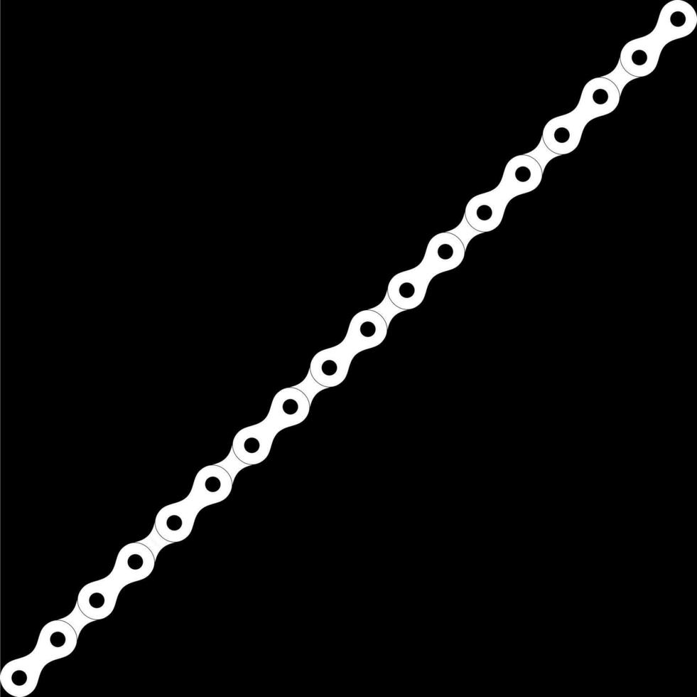 Silhouette of the Chain for Motorcycle, Bike or Bicycle, Machinery, for Art Illustration, Logo Type, Pictogram, Website or Graphic Design Element. Vector Illustration