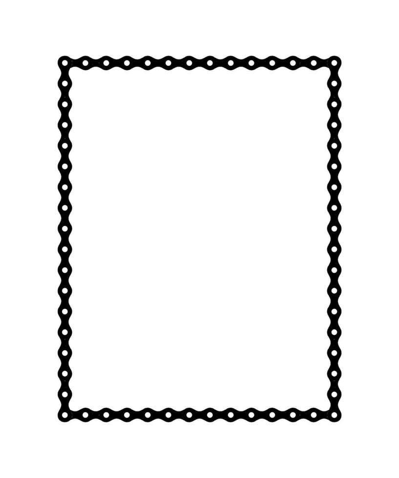 Frame for Picture or Photo Image Create from Chain of the Motorcycle, Bike, Bicycle or Machine. Vector Illustration