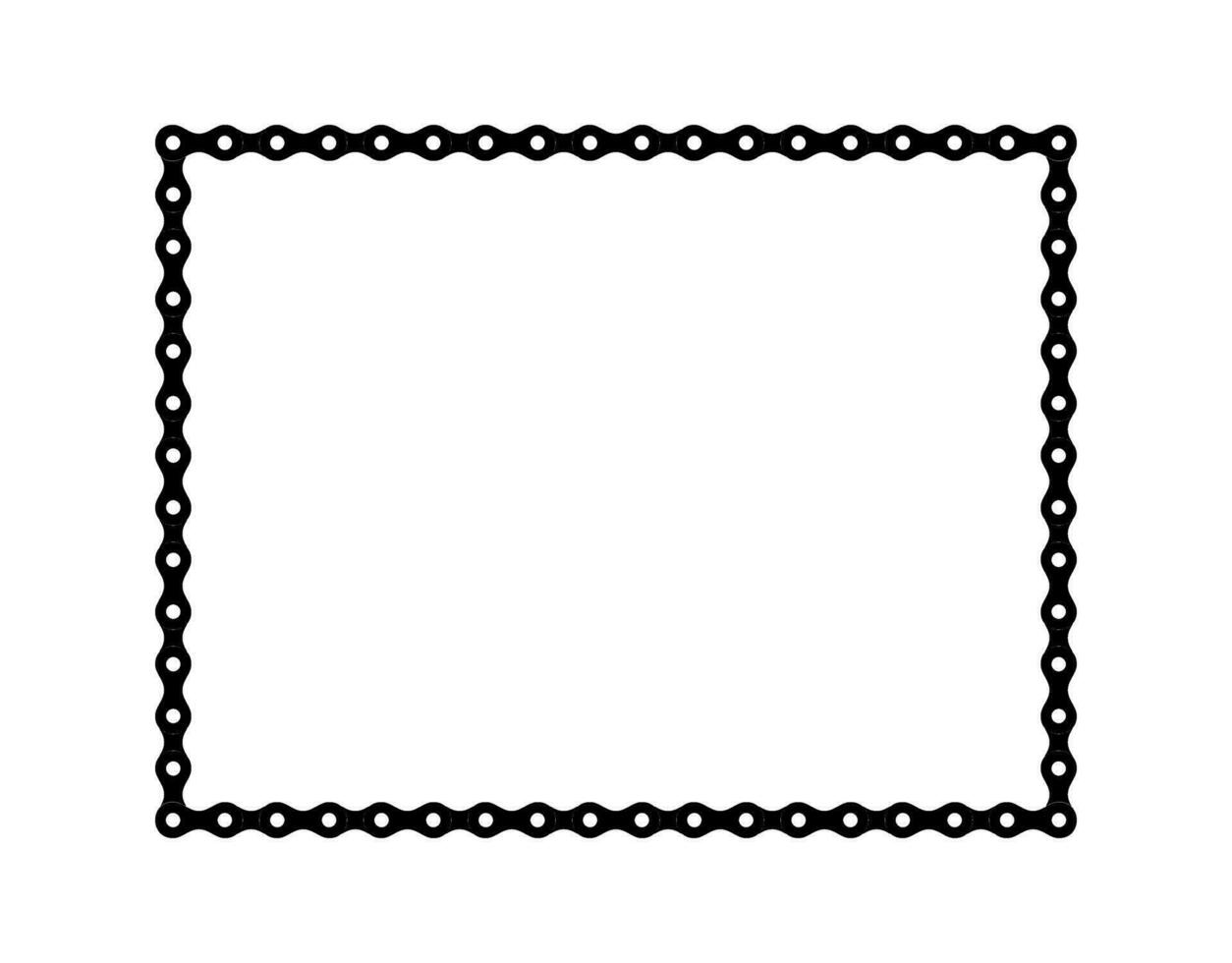Frame for Picture or Photo Image Create from Chain of the Motorcycle, Bike, Bicycle or Machine. Vector Illustration