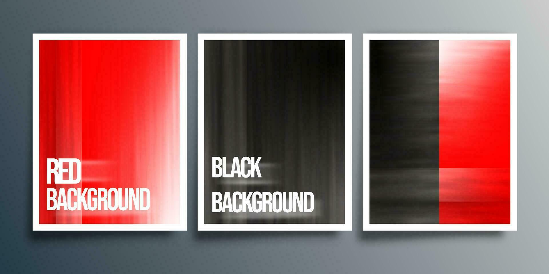 Red and Black gradient backgrounds set design for wallpaper, banners, printing products, flyers, presentations, or cover brochures. Vector illustration.