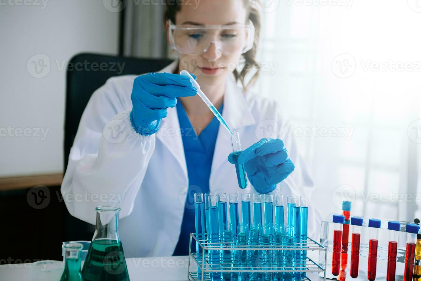 Dctor work on digital tablet healthcare doctor technology tablet using computer  in laboratory study with virtual icon photo