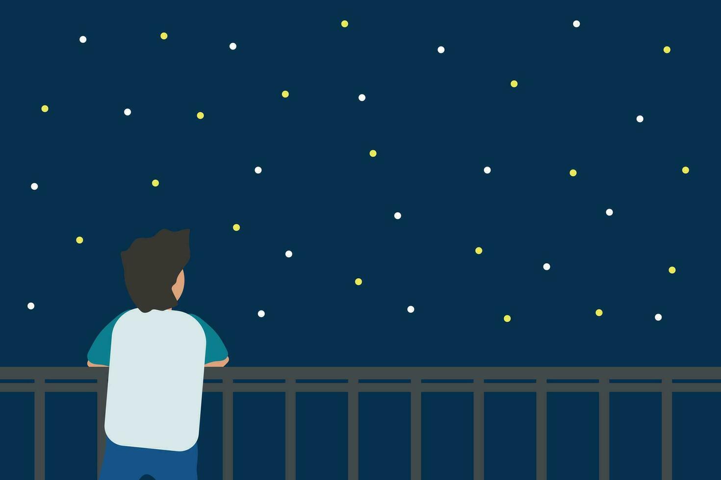 vector antecedentes de solitario chico , hombre , masculino perder amor Pareja novio reloj ver noche cielo ver estrella. Pareja en amor concepto para perder solo sensación , Pareja en amor o enamorado día en línea compras.