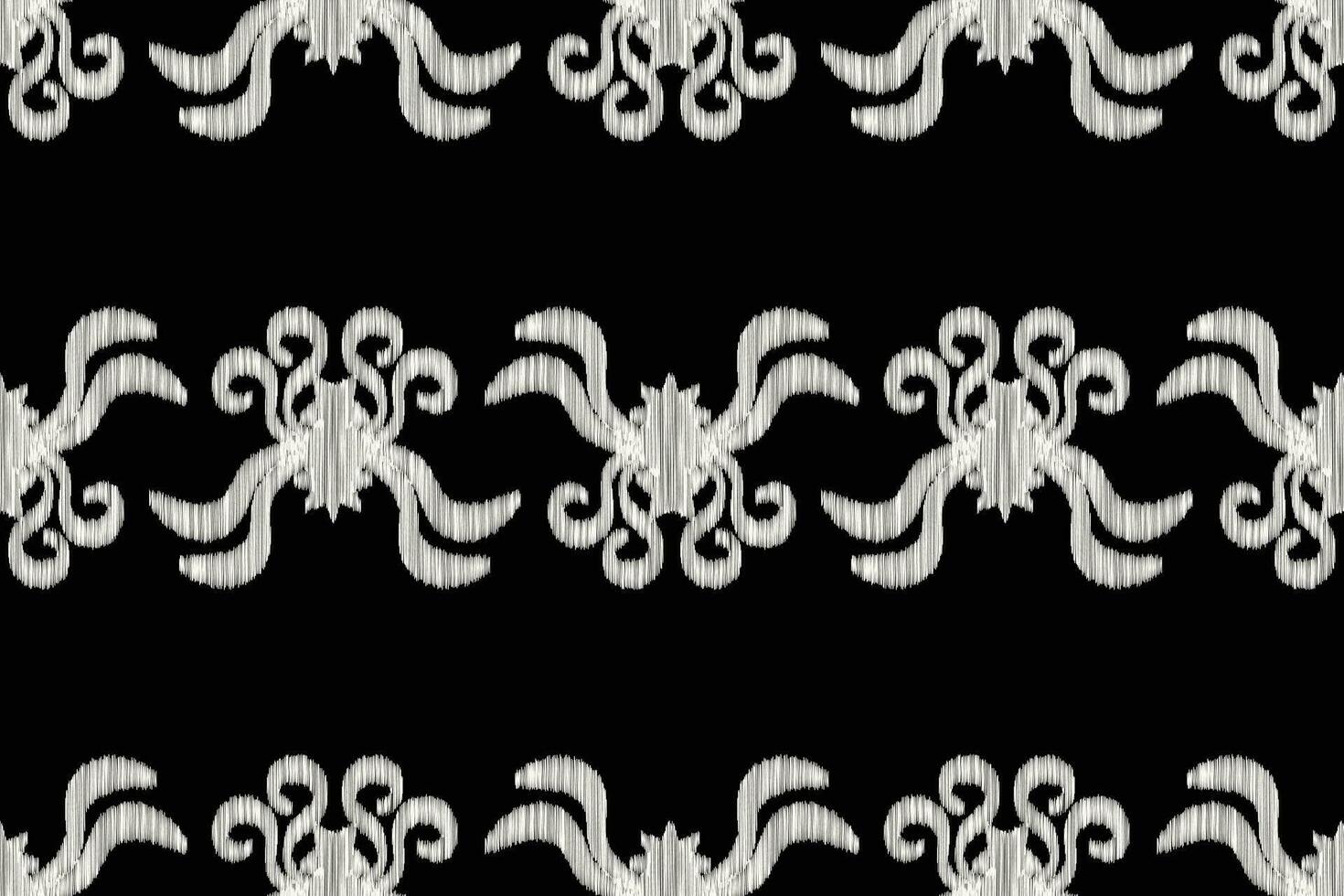 Ethnic Ikat fabric pattern geometric style.African Ikat embroidery Ethnic oriental pattern black background. Abstract,vector,illustration.Texture,clothing,frame,decoration,carpet,motif. vector