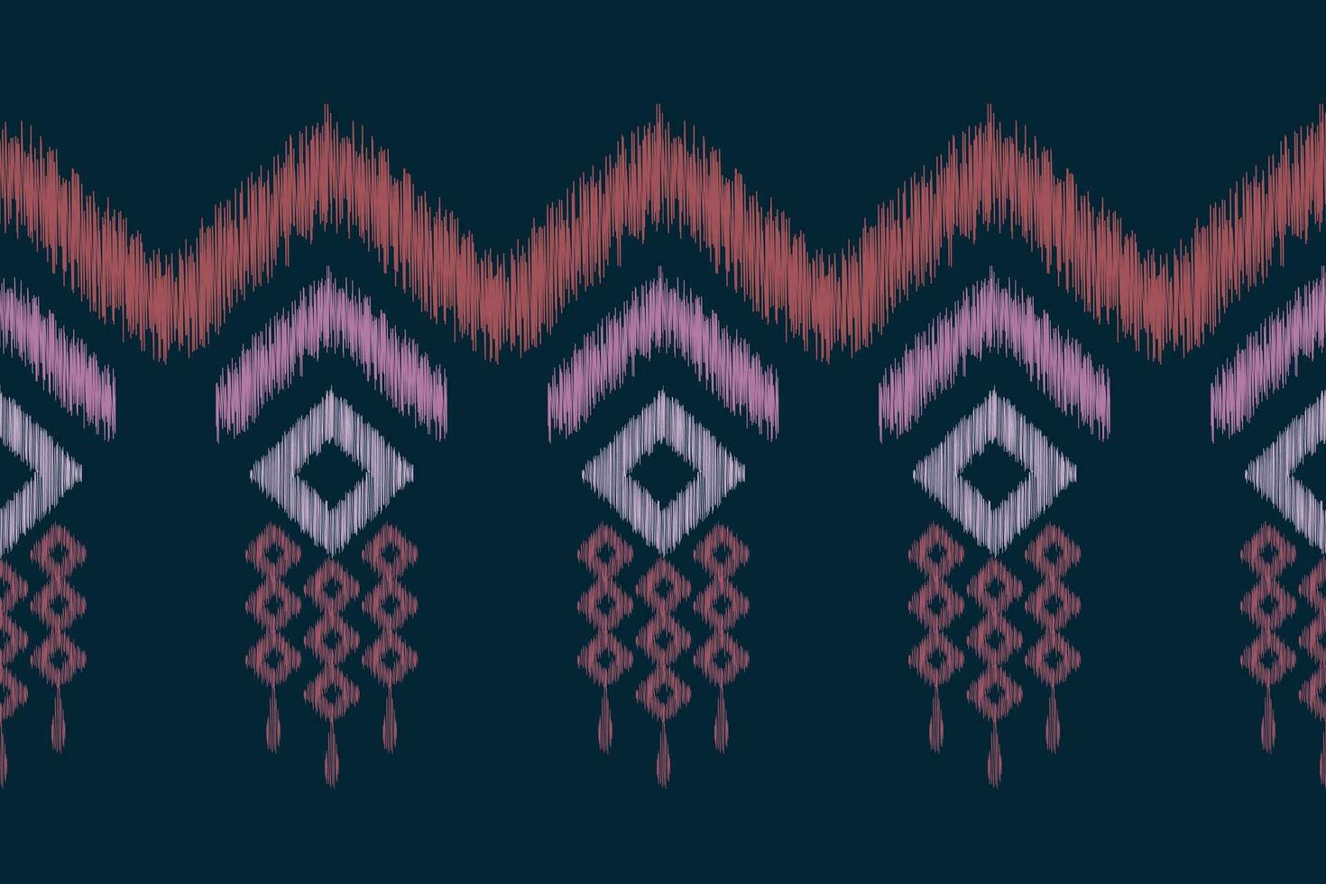 Ethnic Ikat fabric pattern geometric style.African Ikat embroidery Ethnic oriental pattern blue background. Abstract,vector,illustration.Texture,clothing,frame,decoration,carpet,motif. vector