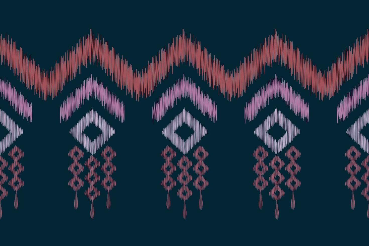 Ethnic Ikat fabric pattern geometric style.African Ikat embroidery Ethnic oriental pattern blue background. Abstract,vector,illustration.Texture,clothing,frame,decoration,carpet,motif. vector