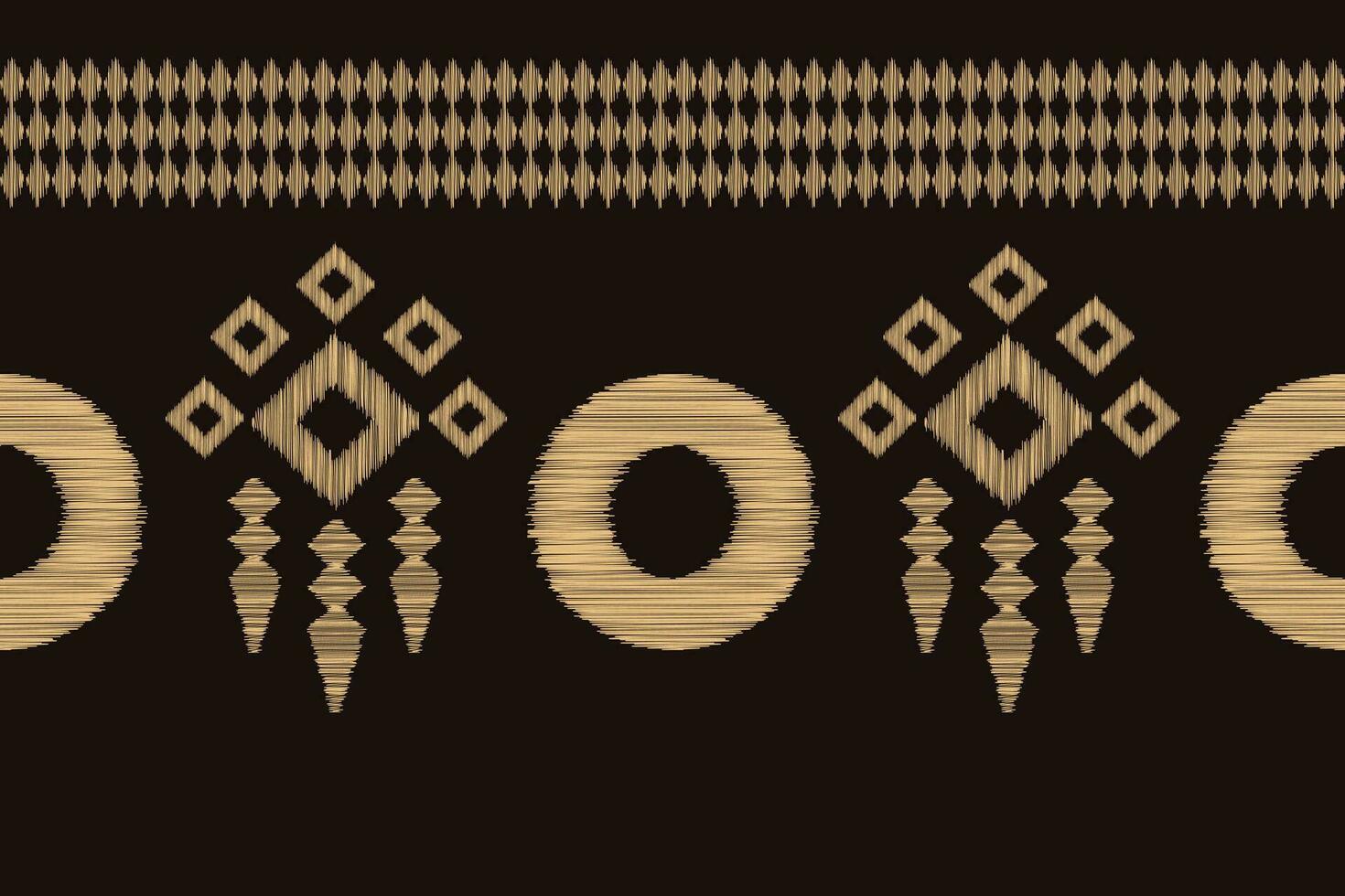 Ethnic Ikat fabric pattern geometric style.African Ikat embroidery brown Ethnic oriental pattern brown background. Abstract,vector,illustration.Texture,wallpaper,frame,decoration,carpet,motif. vector