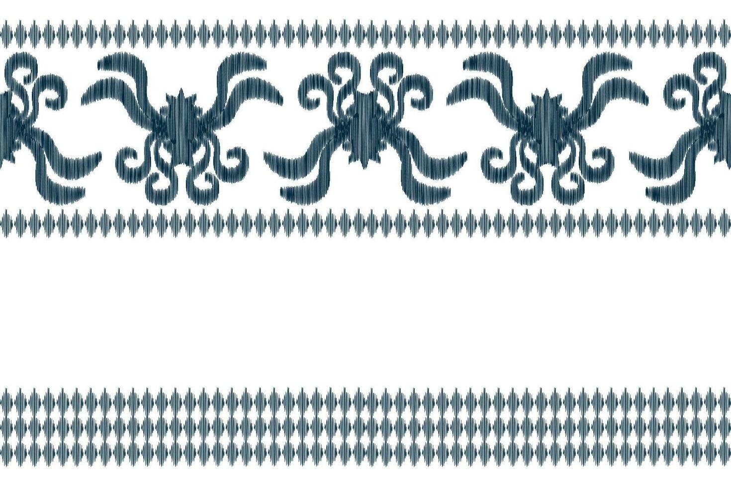 Ethnic Ikat fabric pattern geometric style.African Ikat embroidery Ethnic oriental pattern blue white background. Abstract,vector,illustration.Texture,clothing,frame,decoration,carpet,motif. vector