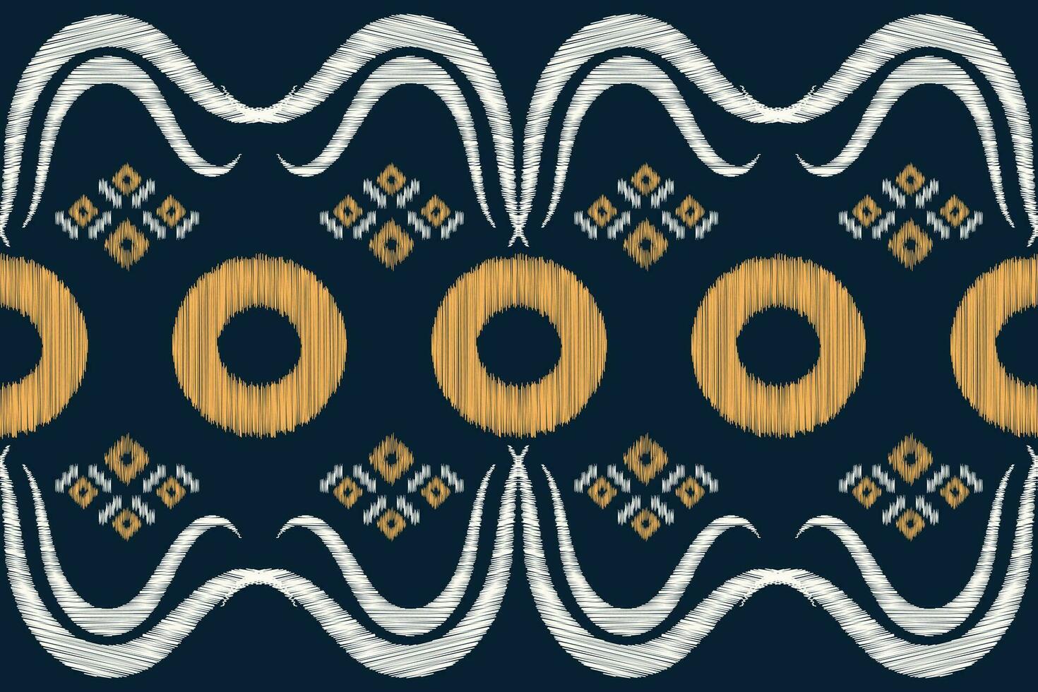 Ethnic Ikat fabric pattern geometric style.African Ikat embroidery Ethnic oriental pattern blue background. Abstract,vector,illustration.Texture,clothing,frame,decoration,carpet,motif. vector