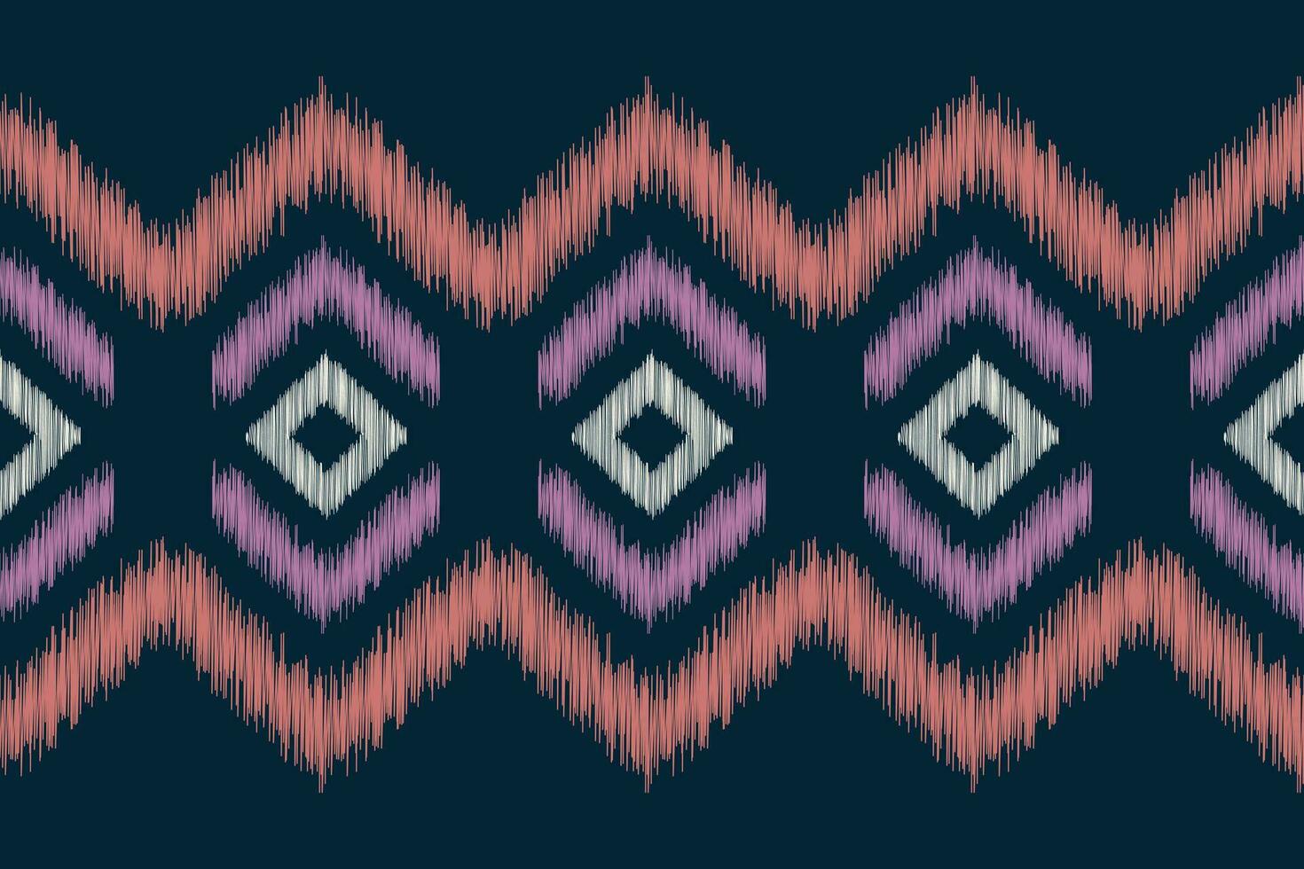 Ethnic Ikat fabric pattern geometric style.African Ikat embroidery Ethnic oriental pattern blue background. Abstract,vector,illustration.Texture,clothing,frame,decoration,carpet,motif. vector