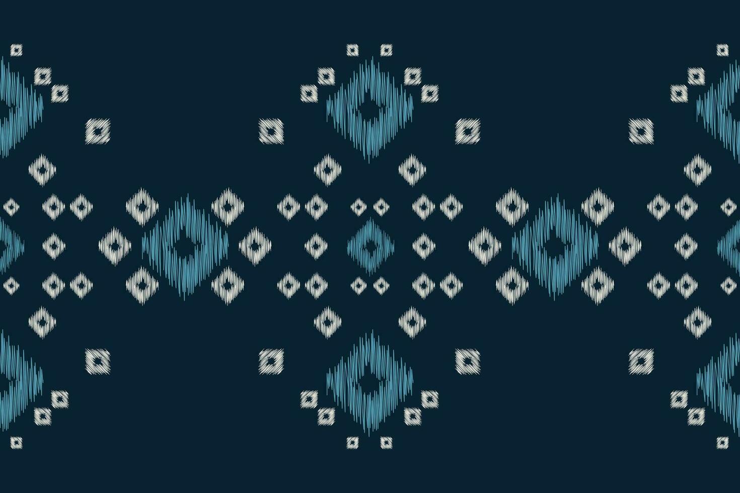 Ethnic Ikat fabric pattern geometric style.African Ikat embroidery Ethnic oriental pattern blue background. Abstract,vector,illustration.Texture,clothing,frame,decoration,carpet,motif. vector