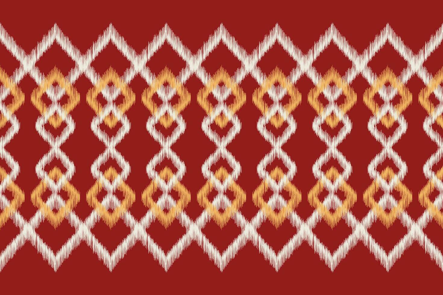 Ethnic Ikat fabric pattern geometric style.African Ikat embroidery Ethnic oriental pattern red background. Abstract,vector,illustration.Texture,clothing,frame,decoration,carpet,motif. vector