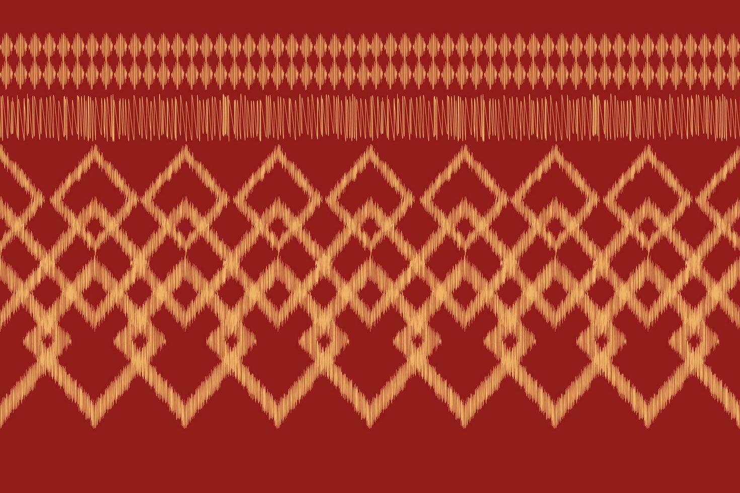 Ethnic Ikat fabric pattern geometric style.African Ikat embroidery Ethnic oriental pattern red background. Abstract,vector,illustration.Texture,clothing,frame,decoration,carpet,motif. vector