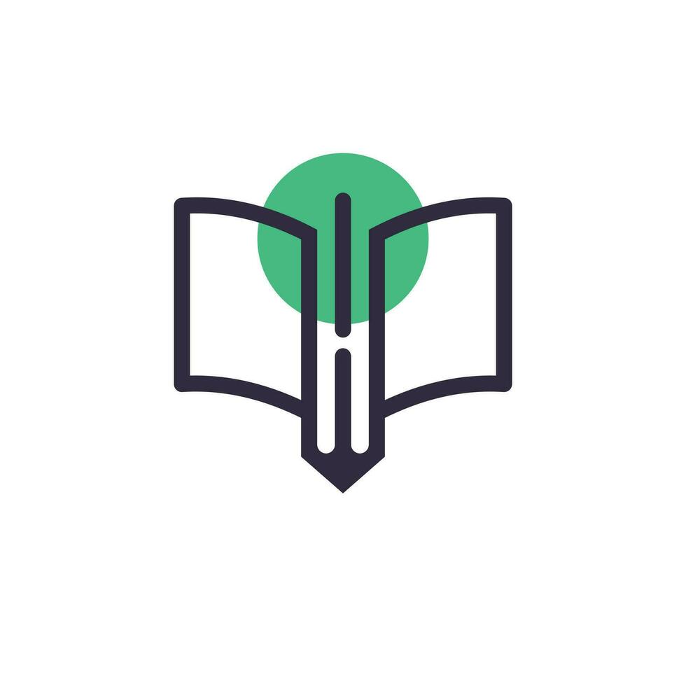 Book tech logo design vector icon with modern idea