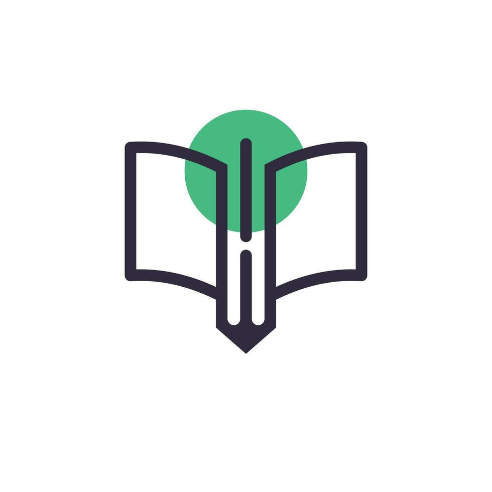 Book tech logo design vector icon with modern idea