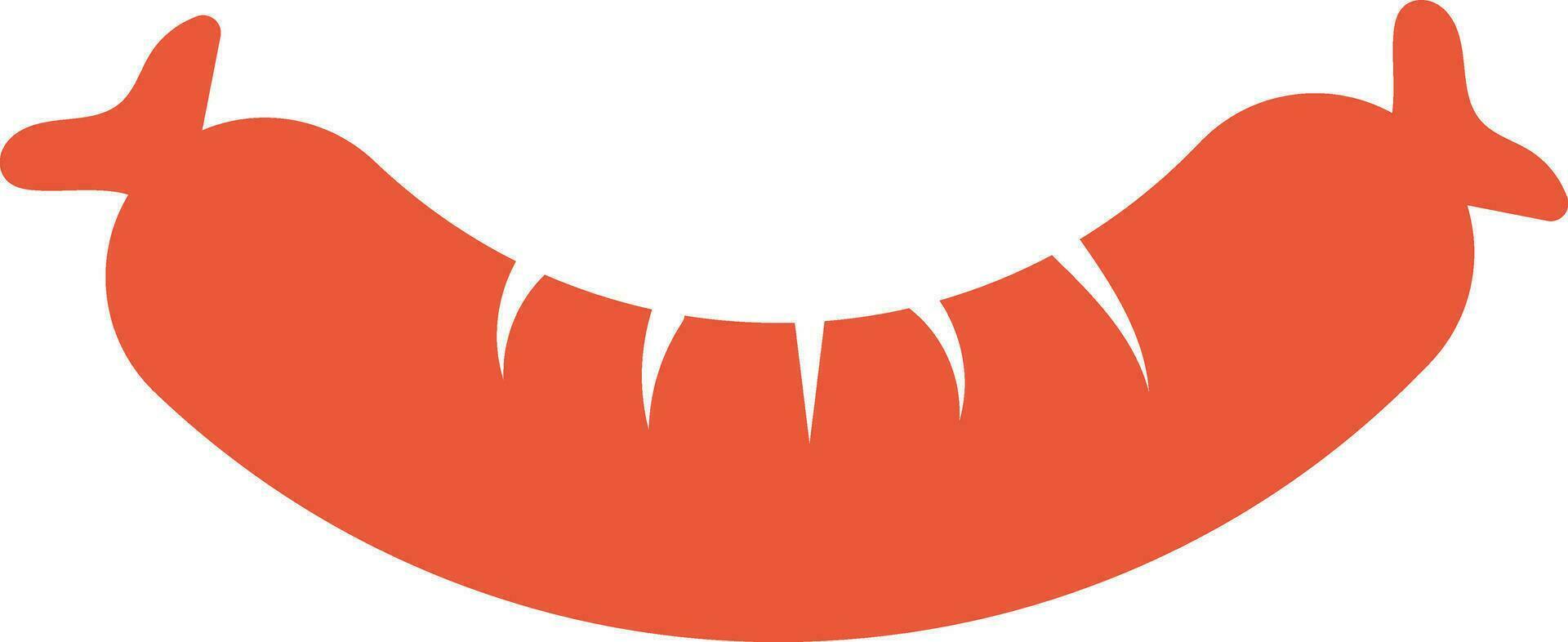 Single Sausage Food Icon Illustration vector