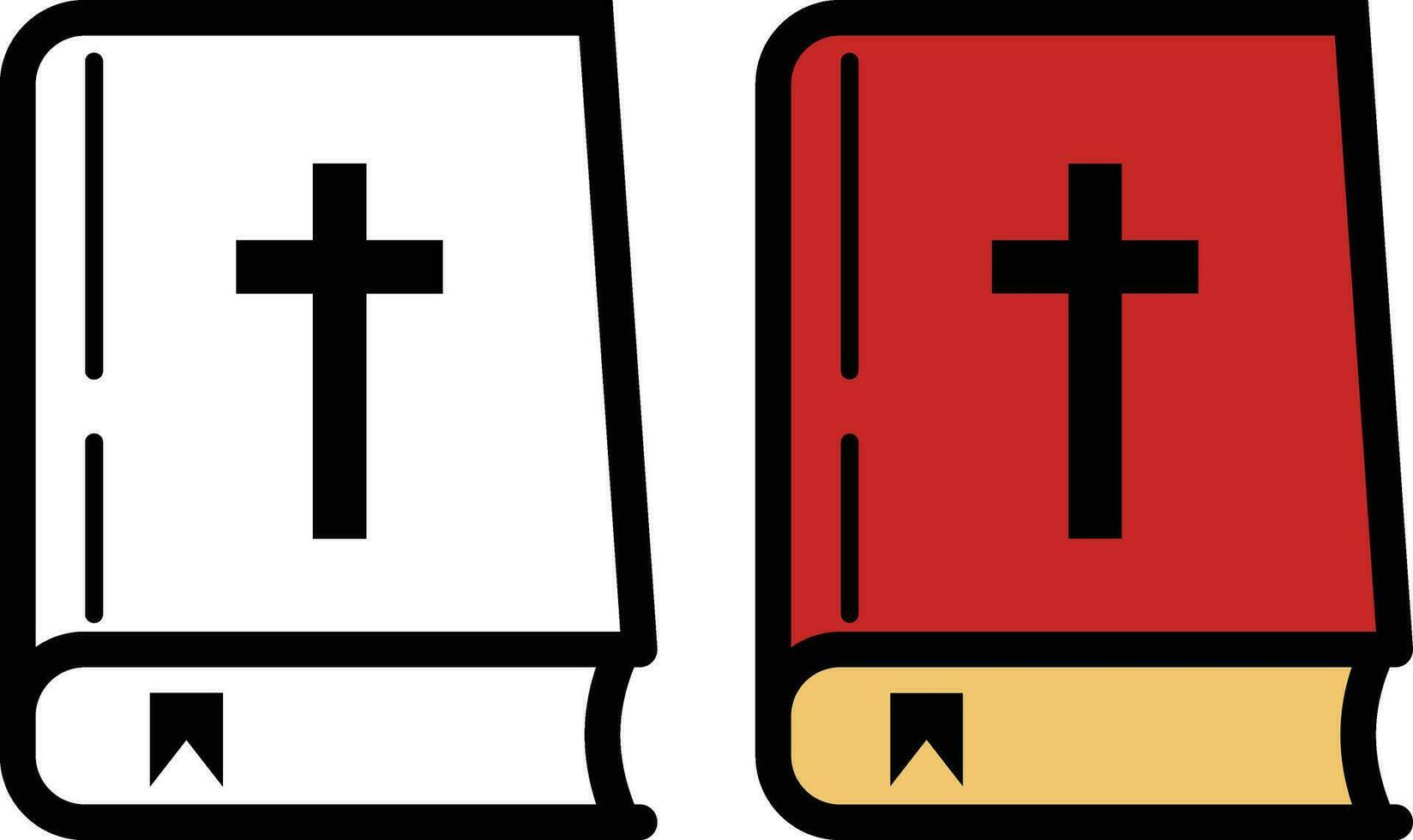 Two Holy Bible Icon Set. vector