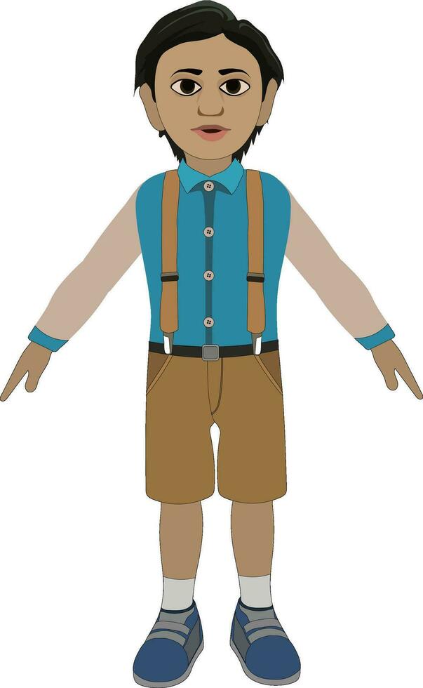 Young Boy Character vector