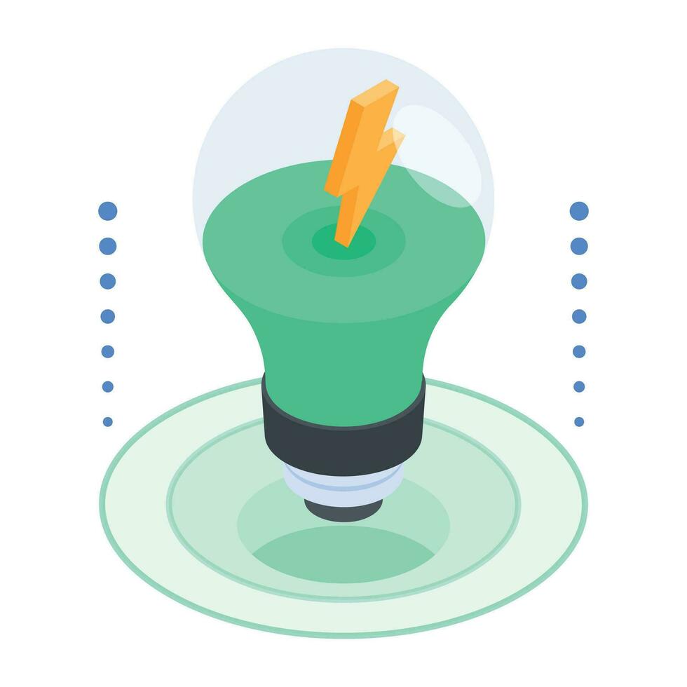 Trendy isometric icon of global electricity vector