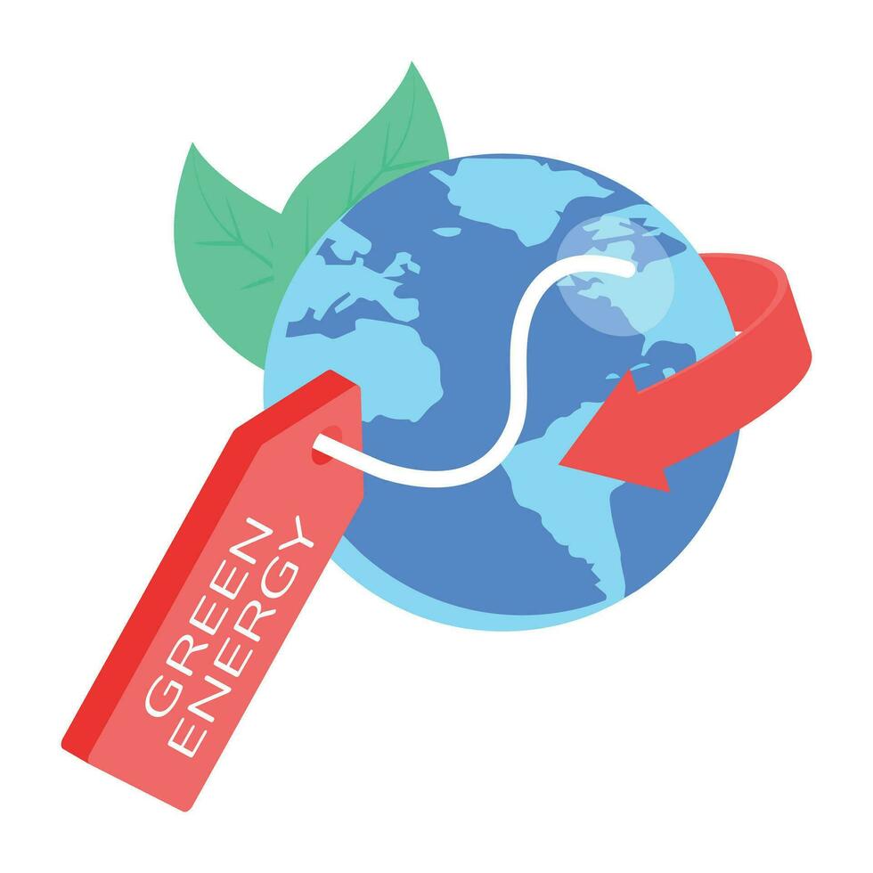 An isometric icon of global environment vector