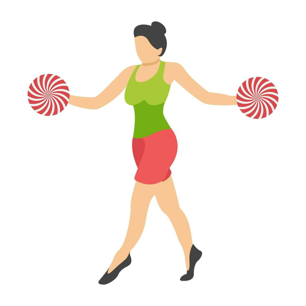 flat icon of person performing different task vector
