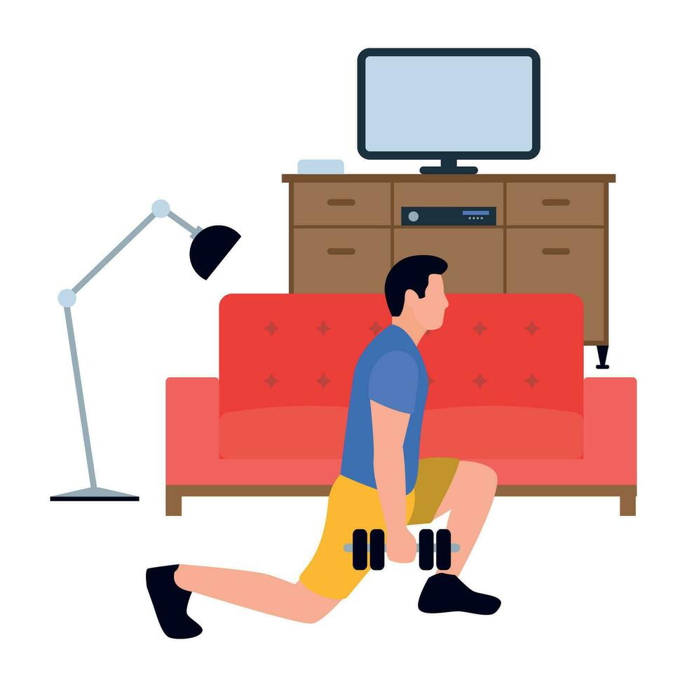 flat icon of person performing different task vector