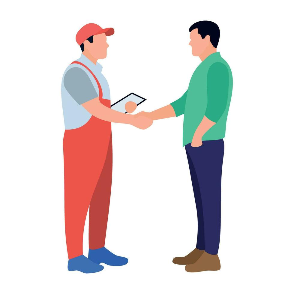 flat icon of person performing different task vector