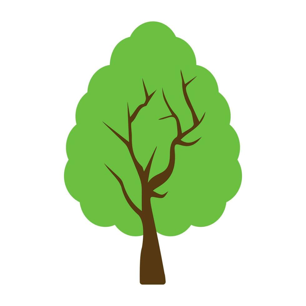 Pack of Trees Flat Illustrations vector