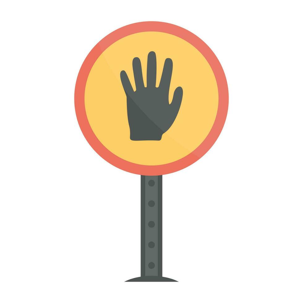 A flat vector icon of a signpost