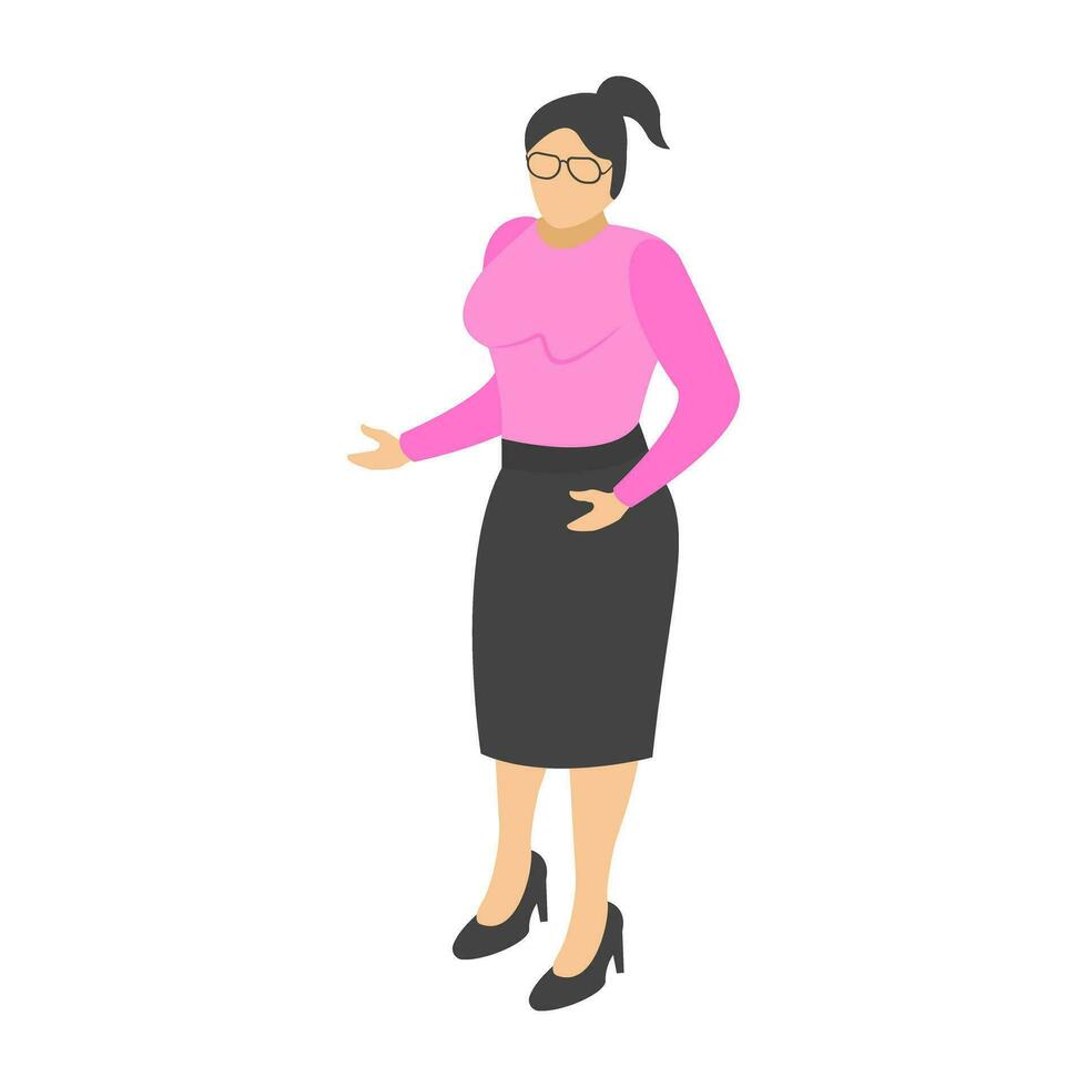 flat icon of person performing different task vector